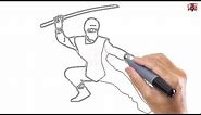 How to Draw a Ninja Easy Step By Step Drawing Tutorials for Kids – UCIDraw