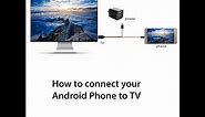 How to connect [ Android phone to Tv with USB HDMI cable ]