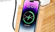 Bamboo Wireless Charging Station for iPhone, OthoKing 3 in 1 Wood Charging Docking & Organizer for iWatch/AirPods, Wireless Charging Stand for iPhone 14/13/12/11/Pro/Max/XS/Max/XR/XS/X-Yellow