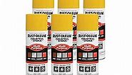 Rust-Oleum 1644830-6PK Industrial Choice 1600 System Multi-Purpose Spray Paint, 12 oz, OSHA Safety Yellow, 6 Pack