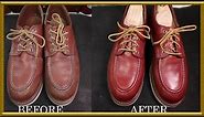 [ASMR] Clean & restore Redwing 8103 oxford red color -VeTiVeR