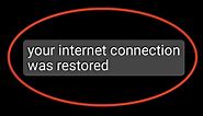 Facebook Fix Your Internet Connection Was Restored Problem Solved