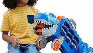 Hot Wheels City Toy Car Track Set Ultimate T-Rex Transporter, Dinosaur Hauler for 20+ Vehicles, Transforms into Dino, Lights & Sounds