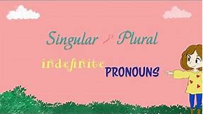 Singular and Plural Indefinite pronouns with pictures, spelling and pronunciation | English Grammar