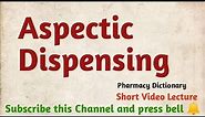 Aseptic Dispensing | Sterilization, type of sterilization, Procedure@PharmacistTayyebOfficial