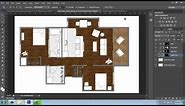 Adobe Photoshop - Rendering a Floor Plan - Part 3 - Floors and Pattern - Brooke Godfrey