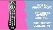 How to Program Universal Remote Control (QFX) with Direct Code Entry [Step by Step]