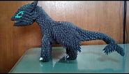 Papercraft 3d origami toothless night fury dragon tutorial part 4