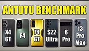 Poco X4 GT, F4, F4 GT / Samsung S22 Ultra / Pixel 6 / iPhone 13 Pro Max 🔥 AnTuTu Benchmark ⚡