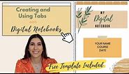 Creating Digital Notebooks with a Tab Feature