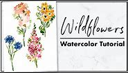 How to Paint Watercolor Wildflowers!