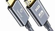 LEADSTAR HDMI Cable 4K 15 ft, High Speed HDMI 2.0 Cord Braided | 4K @ 60Hz, Ultra HD, 4K 2160p 1080p, ARC, 3D, HDCP 2.2 & CL3 Rated | for Laptop, Monitor, PS4, PS5, Xbox One, Fire TV - Grey