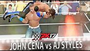 WWE 2K17 John Cena vs AJ Styles | Extreme Rules PS4 Full Gameplay Match