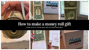 Money roll tissue box with FREE birthday printable