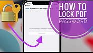 How To Lock PDF With Password On iPhone In iOS 15