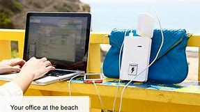 ChargeAll: A portable battery pack with a 120V AC wall plug outlet, so you can power all your things
