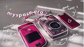 💖 unboxing iconic pink 2000s tech || motorola razr v3 flip phone, sony digicam, ipod nano 7 [ad]