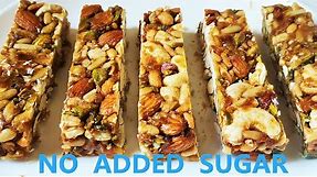Healthy Nut Bar with Honey without added Sugar | Simple and easy Nut Bar Recipe