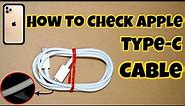 How To Check iPhone Original Type C Cable ?? With 3utool #iphonetypec