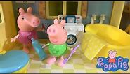Peppa Pig Story: Morning Routine with Peppa Pig House and Peppa Pig Friends and Family Toys