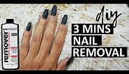 HOW TO: REMOVE FAKE NAILS AT HOME IN 3 MINS | fastest way to remove fake nails & gel polish at home