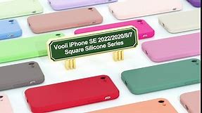 Vooii for iPhone SE Case 2022/3rd/2020,iPhone 8/7 Case, Upgraded Liquid Silicone with [Square Edges] [Camera Protection] [Soft Anti-Scratch Microfiber Lining] Phone Case for iPhone SE - Hot Pink