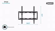 ProMounts Fixed Low Profile Open Plate TV Wall Mount for 32 in. - 65 in. TV FF44