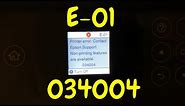 Fix Epson Printer E-01 034004 "Contact Epson Support" Error: Non-printing features are available