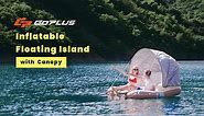 Goplus Inflatable Canopy Island Pool Float