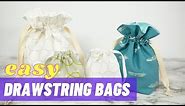 How to Make Drawstring Bags - Lined & Unlined | Sewing Reusable Gift Bags