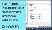 Scan from the Document Feeder on an HP Printer in Windows with HP Scan | HP Printers | HP Support