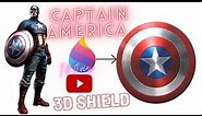 how to make captain America shield in paint 3d