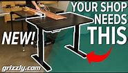 NEW! Grizzly Adjustable-Height Workbench (with T-slot Table!)