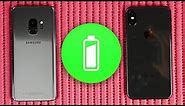 Samsung S9 vs iPhone X - Battery Comparison