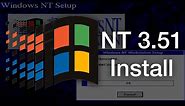 Installing Windows NT 3.51