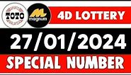 4D ToTo 4D Magnum 27/01/2024 Lottery Lucky Number Today Malaysian lottery