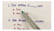TOO or TOO MUCH #grammar #english #teacherg #nouns #adjectives | Teacher G