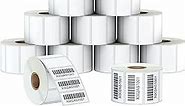 Compatible 2" x 1" Direct Thermal Labels Replacement for Barcodes Postage Address Shipping Compatible with Rollo & Zebra Desktop Printers Adhesive & Perforated (12 Rolls, 1300 Labels/Roll)