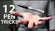12 VISUAL Pen Tricks Anyone Can Do | Revealed