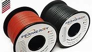 Stranded Wire Kit 20 Gauge Electric Hook-up Wire Black and Red 25Ft Each Silicone Tinned Copper Wire 20 AWG from Fermerry