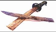 Restoration a broken sword - Restoration old rusty sword - Restore Japanese sword