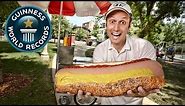 World's Largest Hotdog (Commercially Available) - Guinness World Records - Guinness World Records