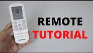 Samsung Air Conditioner Remote Tutorials | How to Use and Functions
