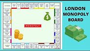 Visiting all of LONDON'S MONOPOLY locations listed on Monopoly Board Game