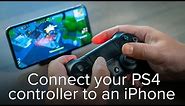 How to pair a PS4 DualShock 4 controller with an iPhone or iPad