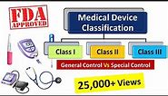 Medical Devices classification as per FDA | Medical Device Regulations | #MedicalDevices #FDA