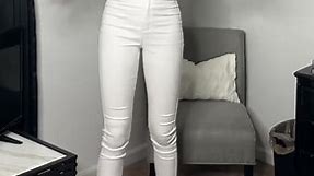 High Waist Skinny Jeans - White Review