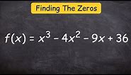 How To Find the Zeros of The Function