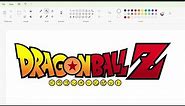 How to draw the Dragon Ball Z logo using MS Paint | How to draw on your computer