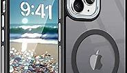 Fingic Magnetic for iPhone 11 Pro Max Case[Compatible with Magsafe]15FT Drop Tested Hard Back Soft TPU Edge Antiscratch Protective Slim Translucent Matte Case for iPhone 11 Pro Max Case,6.5"2019,Black
